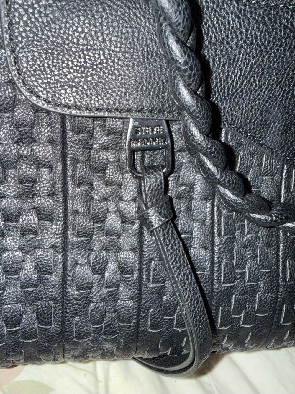 Steve Madden Black Convertible Satchel/Tote - Picture 2 of 10